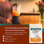 Organic Sea Buckthorn Berry – Sea Buckthorn Tea, Dried Seaberry, Seabuckthorn – Espino Amarillo – Rich in Nutrients Superfood Berries for Immunity, Heart, Digestion, Liver, Skin – 4 Ounces