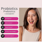 Healthy Babe Vaginal Probiotics for Women + Prebiotics & Cranberry Pills, pH Balance, Healthy Odor, Yeast, Immune Support, Positive Microbiome Health, Women’s Acidophilus Probiotic, 60 Vegan Capsules