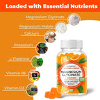 NutraPep Magnesium Glycinate Gummies for Kids & Adults Women & Men - Sugar Free Gluten Free Non-GMO Vegan Chewable Supplement (2 Pack)