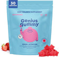 JoySpring Genius Kids Focus Gummies – Natural Herbal Brain Supplement for Kids | Vegan, Gluten-Free, Sugar-Free with Bacopa, Gotu Kola, Rhodiola – 60 Count
