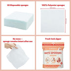 Scrubzz Disposable No Rinse Bathing Wipes for Senstive Skin - 25 Pack - All-in-1 Single Use Shower Wipes, Simply Dampen, Lather, and Dry Without Shampoo or Rinsing (Peach, 1-Pack)