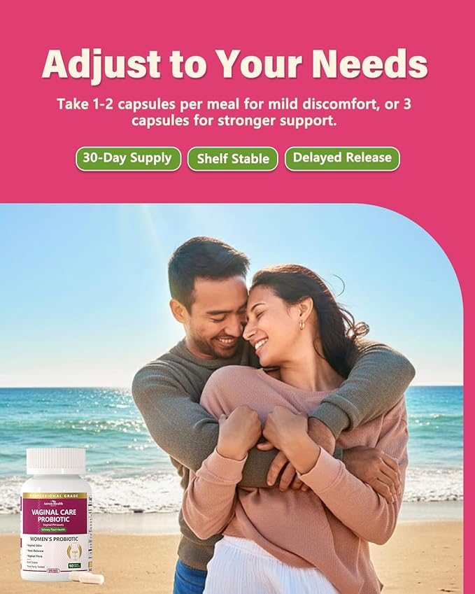 Vaginal Probiotics for Women pH Balance with Prebiotics - 60 Billion CFU for Odor, Yeast & Digestion - Cranberry for Urinary Tract & Hormonal Balance - Vegan & Non-GMO | 90 Capsules