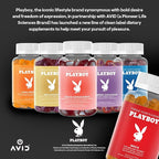 Playboy - Maca Root Gummies for Women and Men (60 Count - Peach Flavored) - Boost Sexual Vitality, Libido, Fertility - Supplement - 100% Natural, Vegan Non GMO - 4:1 Extract Maca Peruana