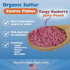 KALA HEALTH MSMPure Raspberry Peach Flavored Coarse MSM Powder Flakes – US-Made MSM for Joint Health, Skin Appearance, and Hair & Nail Support – 1 lb, Organic Sulfur