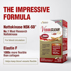 LABO Nutrition VesseCLEAR EX: Artery Cleanse & Elasticity Support Supplement | Blood Pressure, Circulation, Clean Arteries Heart Health Formula | Nattokinase NSK-SD + Elastin F | DR Capsules [3 Pack]
