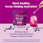 Ultima Replenisher Daily Focus Supplement & Electrolytes Powder - Acai Blueberry, 14 Stickpacks - Hydration Packets, 60mg Caffeine from Green Tea Extract & L-Theanine to Improve Focus & Concentration