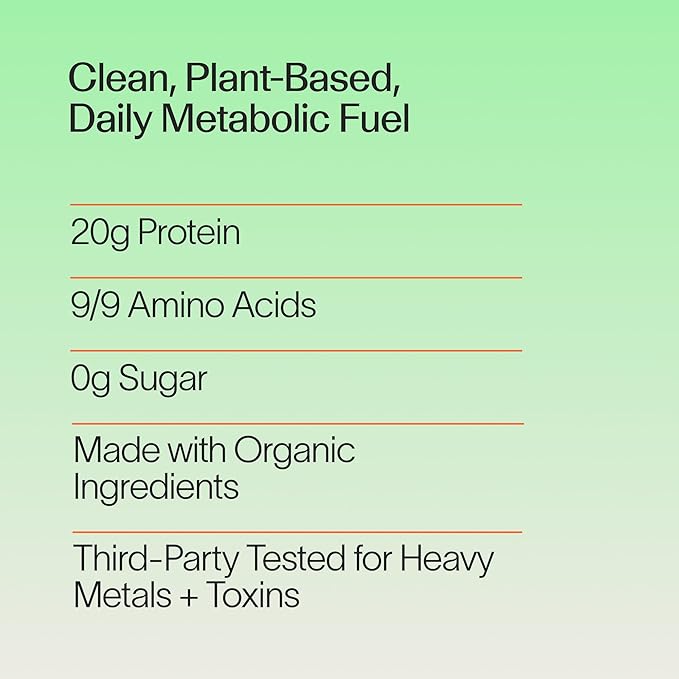 Veracity Plant-Based Protein Powder - Vanilla Cinnamon - MyoVera for Smarter Protein Utilization - Organic, Sugar Free Protein for Metabolic Health - 15 Servings (20g Protein/Serving)