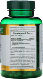 Nature's Bounty Milk Thistle 250 mg Capsules 200 ea (Pack of 3)
