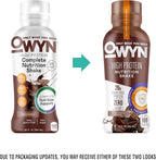 OWYN Only What You Need High Protein Shake, Chocolate and Vanilla Flavored, 26g Protein, 0g Sugar, 3g Fiber, Dairy Free, Plant Based Protein Drink, 12 Count