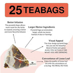 BREWIX, Mango Passion Fruit Herbal Tea Bags – 25 Plant-Based Pyramid Bags | Iced or Hot | Hibiscus, Citrus Peel, Lemongrass | Caffeine-Free & Naturally Uplifting Wellness Brew