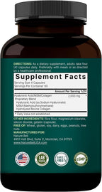 NatureBell 2 Pack Hyaluronic Acid Supplements 2,000 mg | 480 Total Capsules, with MSM & Hydrolyzed Bovine Collagen – 3 in 1 Support for Skin Hydration, Joint Lubrication, Hair, and Eye Health