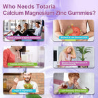 2 PCS Totaria Sugar Free Calcium Citrate Magnesium Zinc Gummies for Women Men, with D3, Boron, B12, Ashwagandha, 19-in-1 Ultimate Absorption Calcium 1200 mg Supplements for Bone, Muscle, Calm, Vegan