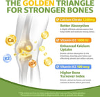 Calcium Citrate Gummies 1200mg with Vitamin D3 K2, Chewable Calcium Supplements for Women & Men, High Potency Support B0ne, Te*th, Strength & Immune Health, Mango Flavor, Non-GMO, Sugar Free, 60 Cts