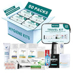 TrekTote 20 Piece Hygiene Kit Bulk, Travel Size Toiletries Set, Care Package Supplies, Mini Deodorant Shampoo Body Wash Toothbrush Toothpaste Razor Kit, TSA Approved, Clear Bag