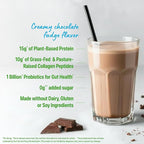 Orgain Protein Powder + Collagen, Creamy Chocolate Fudge - 25g of Protein, 10g Collagen Peptides, Type I & III, 1B CFU Probiotics, Supports Hair, Skin, Nail, Joint & Gut Health, Gluten Free - 1.6lb