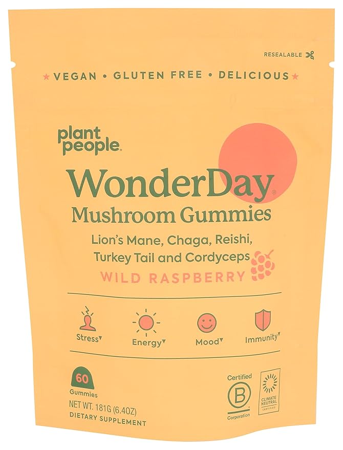 Plant People WonderDay Mushroom Gummies, 60 CT