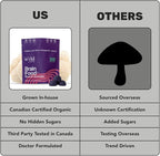 Stay Wyld Organics Brain Food+ Mushroom Gummies, 30 Servings, Organic Lion's Mane, Ashwagandha & Bacopa Gummies for Brain Health & Focus - Gluten-Free & Vegan Shroom, Lions Mane Mushroom Supplement