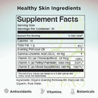 Clear Skin Acne Vitamin Gel Capsules with Evening Primrose Oil, Vitamin A, D (D3) & E | All Natural Complexion Supplement | 60 Count Softgel Capsules