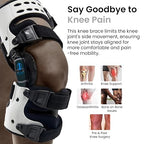 Comfyorthopedic OA Unloader Knee Brace For Medial Knee Pain, Arthritis Support, Osteoarthritis, Bone on Bone Inside Cartilage Joint Side Stabilizer L1851 L1843, Adjustable Plus Size Fits Up to 32in Thigh Circumference, Right