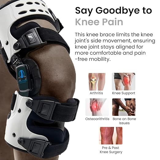 Comfyorthopedic OA Unloader Knee Brace For Medial Knee Pain, Arthritis Support, Osteoarthritis, Bone on Bone Inside Cartilage Joint Side Stabilizer L1851 L1843, Adjustable Plus Size Fits Up to 32in Thigh Circumference, Right