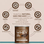 Designer Wellness, Designer Whey, Natural Whey Protein Powder with Probiotics, Fiber, and Key B-Vitamins for Energy, Gluten-Free, Gourmet Chocolate, 12oz