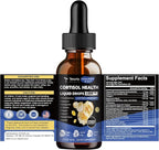 Totaria (Pack of 2 cortisol Supplement Liquid Drops Hormone Balance for Women Men with Magnesium Complex,Ashwagandha,Rhodiola Rosea,L Theanine Supplements Mood, Focus, Sleep 4 FL.OZ