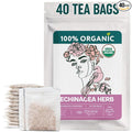 Echinacea Tea Organic (40 Tea Bags) - Medicinal Tea for Seasonal Changes -Natural Immunity Support - Te de Equinacea Organico