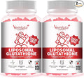 2 Packs 2500MG Liposomal Glutathione Gummies, 2X Absorption Liposomal Glutathione for Women-Complex L-Cysteine, Antioxidant, Skin & Liver Support, Strawberry Flavor, 120 Count