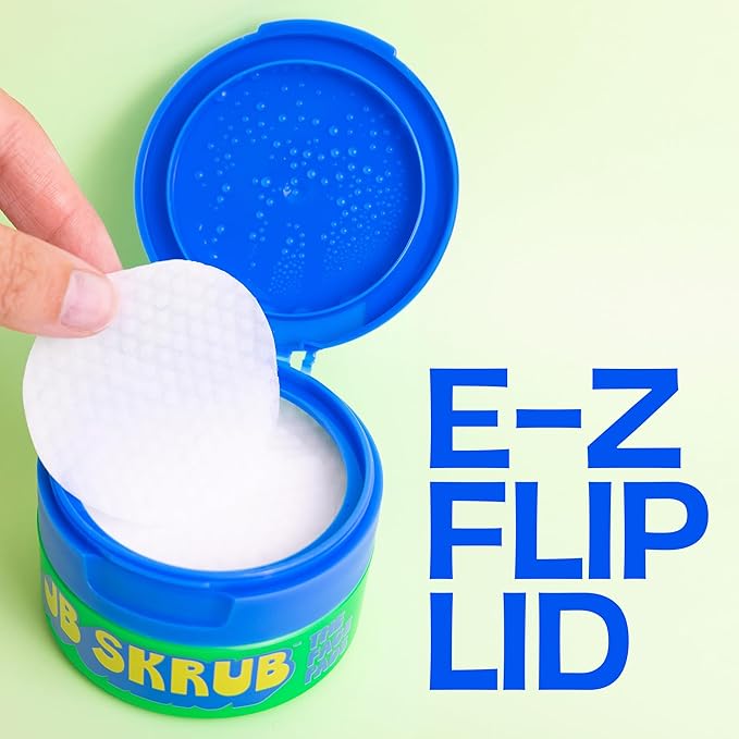 JB SKRUB The Face Pads - Kids, Tween Boys & Teens Acne Cleansing Pads for Cool Confidence - Say Goodbye to Greasy Skin and Hello to Freshness - 40 Cleansing Wipes, Single Pack