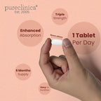 pureclinica Triple Strength Hyaluronic Acid 300mg x 720 Tablets (4 Bottles of 180) - 2 Years Supply