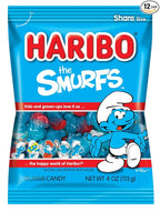 HARIBO Gummi Candy, Smurfs, 4 oz. Bag (Pack of 12)