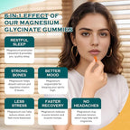 Magnesium Glycinate Gummies 1000mg - Sugar Free Magnesium Potassium Supplement with Vitamin D, B6, CoQ10 for Calm Mood & Sleep Support - 60 Orange Gummies