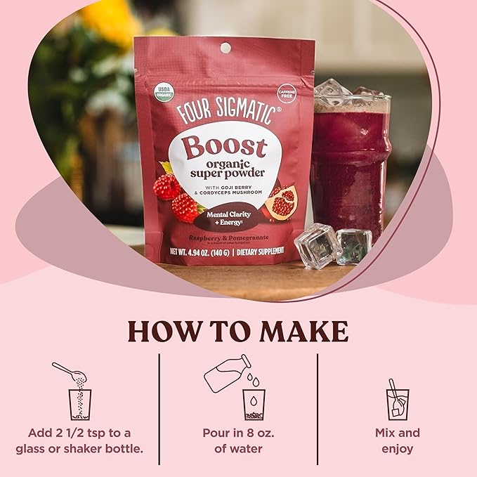 Four Sigmatic Perform Super Powder with Super Fruits and Antioxidants Red Raspberry - Can