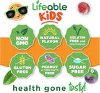 Lifeable Sugar Free Prebiotic Kids Fiber Gummies | 4g Fiber for Kids | Great Tasting Vegetarian Fiber Supplements for Kids | for Digestive Health | Fiber Gummies for Kids | 90 Probiotics Gummies