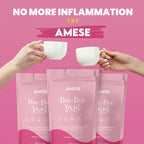 AMESE Bye-Bye PMS – Organic Adaptogenic Herbal Tea for Women with Tulsi, Ginger, Licorice & Peppermint – Ayurvedic Cramp, Period, Bloating & Mood Support – Caffeine-Free Loose Leaf