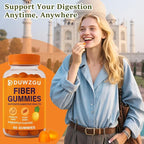 Sugar Free Fiber Gummies for Digestive Health – 100% Natural & Vegan, 4g Fibre per Serving, Gluten-Free,No Artificial Sweeteners,Supports Healthy Digestion Prebiotic Fiber Gummies,60 Counts / Bottle