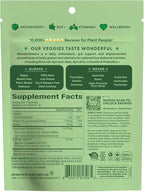 WonderGreens Kids Super Veggie Gummies – Sugar-Free, Allergen-Free Multivitamin for Picky Eaters with Probiotics – Tummy & Immune Support – Green Apple Flavor (30 Count)
