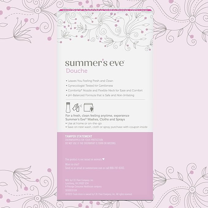 Summer's Eve Douche, Island Splash, Vaginal Douche for Women to Help Reduce Vaginal Odor, 4.5 oz, 4-Count