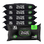 DUDE Wipes Herbal Relief Flushable Wipes - Extra-Large Adult Wet Wipes - 6 Pack (288 Count) - Infused with Soothing Witch Hazel, Geranium Essential Oils, Vitamin E, and Aloe - Septic and Sewer Safe