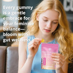 Women's Probiotic & Prebiotic Slippery Elm Gummies, Pineapple Gummies for Women pH, Gut Health & Immune System, Gluten-Free, Vegan Premium Feminine Balance Gummie, 60 Gummies(1 Pc)