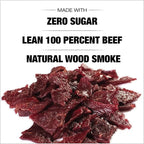 Old Trapper Zero Sugar Beef Jerky, Eight-Ounce Individual Package, Natural Wood Smoked Keto-Friendly Snack, 14 Grams of Protein, 70 Calories, and Zero Sugar Per Serving (Pack of One)