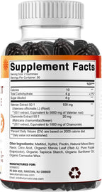 Vitamatic Valerian Root & Chamomile Gummies – Plant-Based Botanical Extract – Mixed Berry Flavor – Vegan, Non-GMO, Gluten-Free – Herbal Supplement – 60 Count