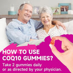 2 Pack CoQ10 Gummies 250mg, Plus Omega-3, Vitamin B3 & Zinc, Magnesium - High Absorption Coenzyme Q10 Supplements for Heart Health, Cellular Energy, & Antioxidant Support, 120 Count