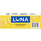 LUNA Bar - LemonZest Flavor - Gluten Free Snack Bars - Non-GMO - Protein Bars - Made with Organic Oats - Value Pack (12 Pack)