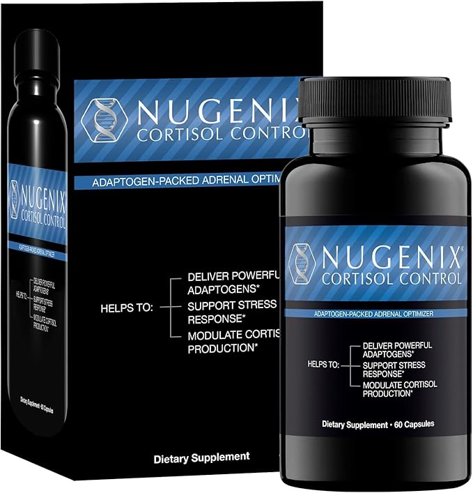 Nugenix Cortisol Control - Cortisol Reducer and Adrenal Support Manager Supplement for Men, 60 Capsules