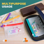 Timueetech A7 Waterproof Pill Organizer with 7 PCS L Size Zippered Pill Pouches for A7 Binder, Large BPA-Free Weekly Medicine Organizer, Color-Coded Reusable Travel Pill Storage System