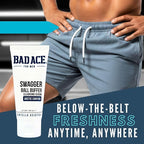 BAD ACE Swagger Ball Buffer | Rinse-Free Hygiene Cleanser & Men's Intimate Wash | Ball & Groin Wash for Men | Below-the-Belt Intimate Wash for Male, Odor & Sweat Control, 2.7 oz