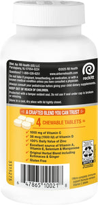 Airborne Citrus Chewable Tablets, 200ct | Immune Support Supplement with 1000mg Vitamin C + Vitamins A, D, E, Zinc,Selenium, & Manganese | Herbal Blend | Gluten Free