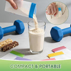 24Pcs Protein Powder Travel Container Set, Reusable Protein Powder Container To Go with Funnel & Spoon, Portable Travel Protein Powder Containers for Easy Supplement Storage and Organization